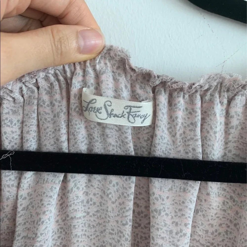 NWOT Loveshackfancy lilac popover silk dress - Picture 7 of 7